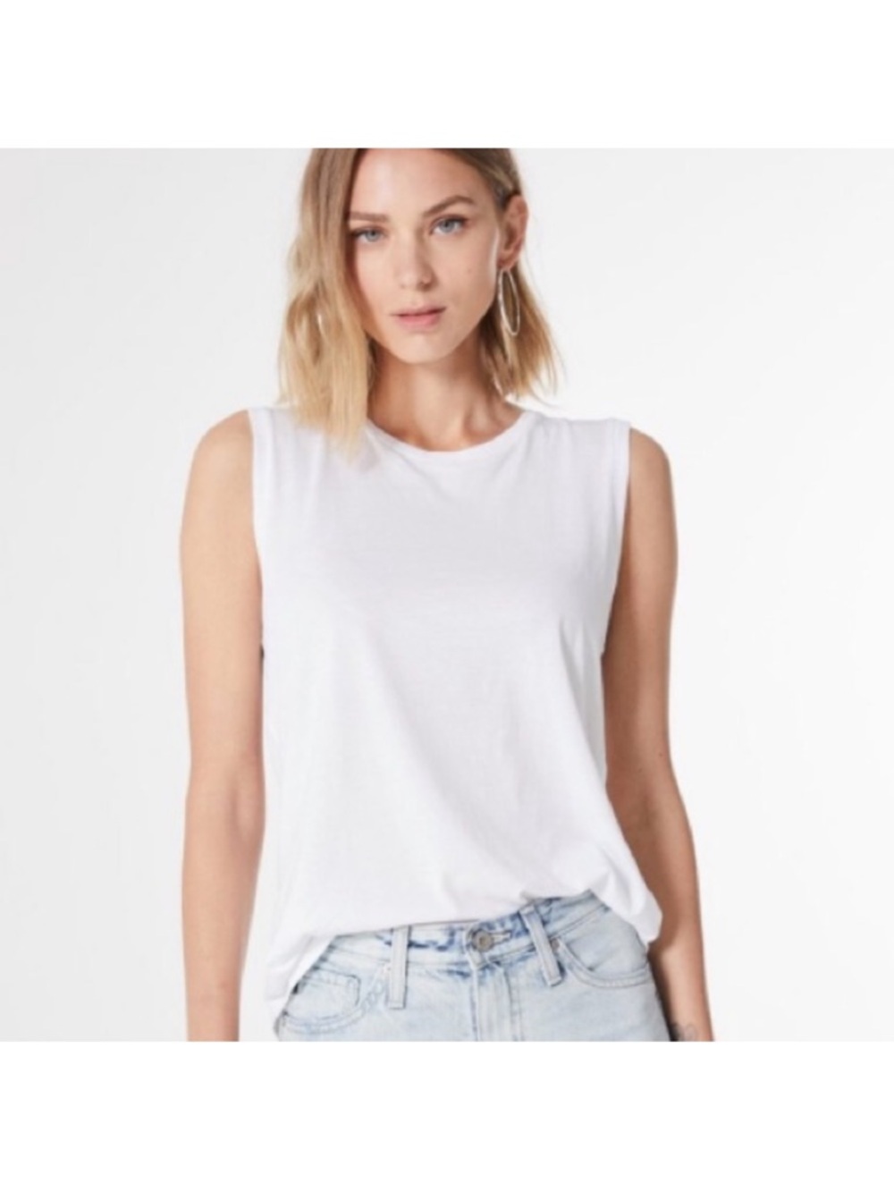 AG Adriano Goldschmied Ashton muscle tank white small